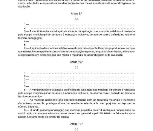LEI N.º 116/2019 - ALTERAÇÃO EDUCAÇÃO INCLUSIVA