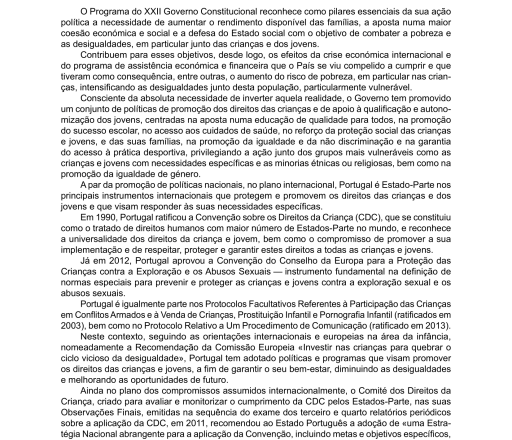 Resolução do Conselho de Ministros n.º 112/2020 - Direitos da Criança